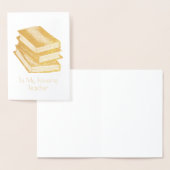 私のお気に入りの先生図書本学校教育 箔カード (ディスプレー)