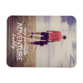 私のお気に入りの冒険バディ写真父の日 マグネット (横)