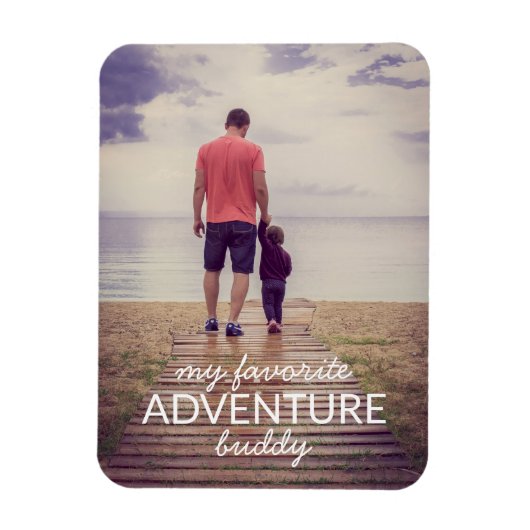 私のお気に入りの冒険バディ写真父の日 マグネット (縦)