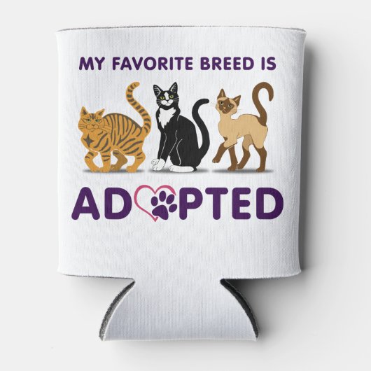 私のお気に入りの品種は猫だ 缶クーラー (正面)