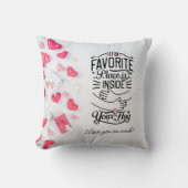 私のお気に入りの場所はあなたのハグバレンタインの中 クッション (正面)