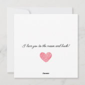 私のお気に入りの場所はあなたのハグバレンタインの中 シーズンカード (裏面)