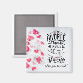 私のお気に入りの場所はあなたのハグバレンタインの中 マグネット (正面/裏面)