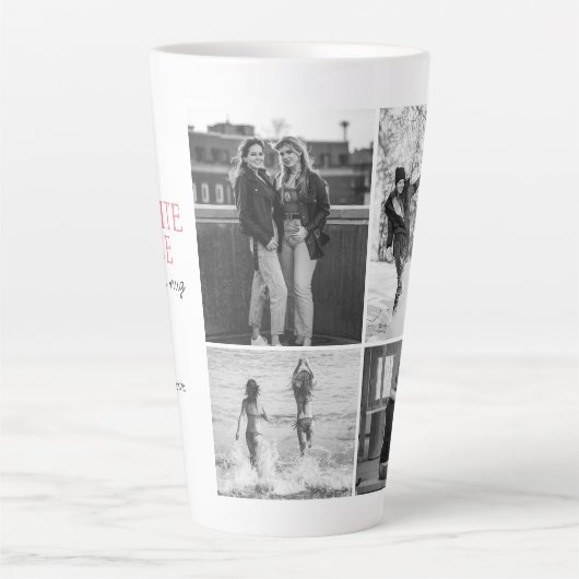 私のお気に入りの姪与えこのマグカップ写真コラージュ カフェラテマグ (正面)