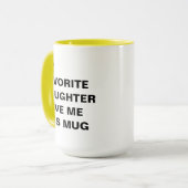 私のお気に入りの娘与えはこおもしろいの マグカップ (正面左)