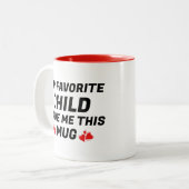 私のお気に入りの子与えは私この母の日 ツートーンマグカップ (正面左)