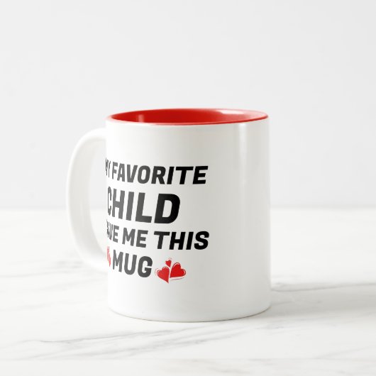 私のお気に入りの子与えは私この母の日 ツートーンマグカップ (正面左)