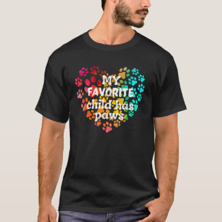 私のお気に入りの子供は肉球があります Tシャツ