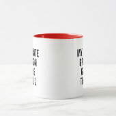 私のお気に入りの孫与えはこおもしろいの マグカップ (中央)