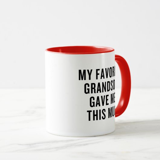 私のお気に入りの孫与えはこおもしろいの マグカップ (正面右)