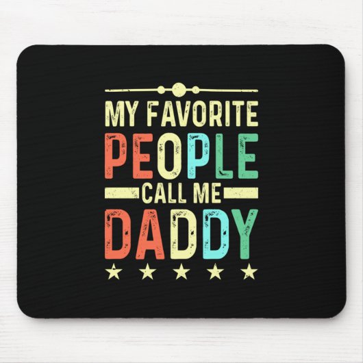 私のお気に入りの家族はパパと呼ぶ マウスパッド (正面)