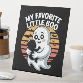 私のお気に入りの小さなブー・ハロウィンTシャツ 台座サイン (インサイチュ)