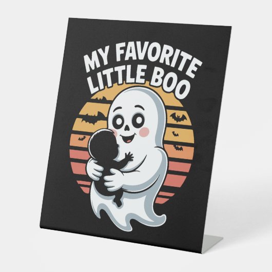 私のお気に入りの小さなブー・ハロウィンTシャツ 台座サイン (正面)