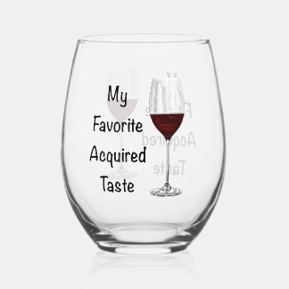 私のお気に入りの後味 ステムなしワイングラス