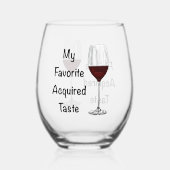 私のお気に入りの後味 ステムなしワイングラス (裏面)