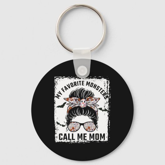 私のお気に入りの怪物は私をママ乱雑パン母ハルと呼ぶ キーホルダー (正面)