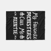 私のお気に入りの怪物は私を叔母おもしろいHと呼ぶ フリースブランケット (正面(横))