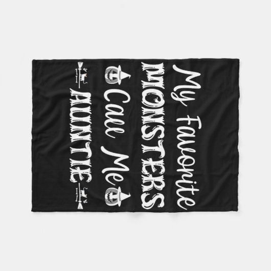 私のお気に入りの怪物は私を叔母おもしろいHと呼ぶ フリースブランケット (正面(横))