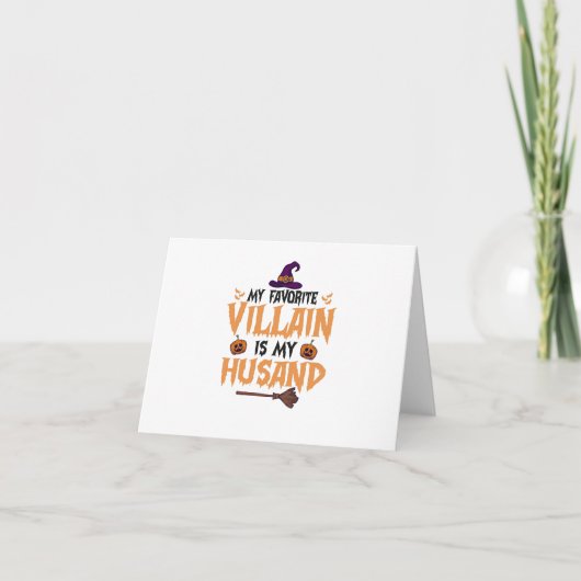 私のお気に入りの悪役は夫の可笑しいハロウィーン 招待状 (正面)