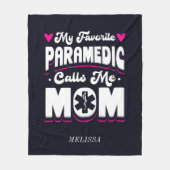 私のお気に入りの救急医療隊員は母と呼ぶパーソナライズされた フリースブランケット (正面)