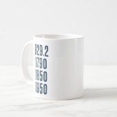 私のお気に入りの数字 コーヒーマグカップ (正面左)