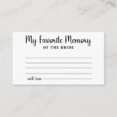 私のお気に入りの新婦の結婚ブライダルシャワー エンクロージャーカード (正面)