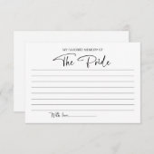 私のお気に入りの新婦カードブライダルシャワー 招待状 (正面/裏面)