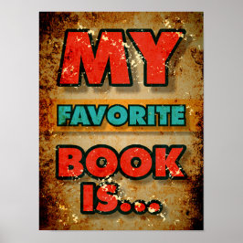 私のお気に入りの本はヴィンテージタイポグラフィ ポスター