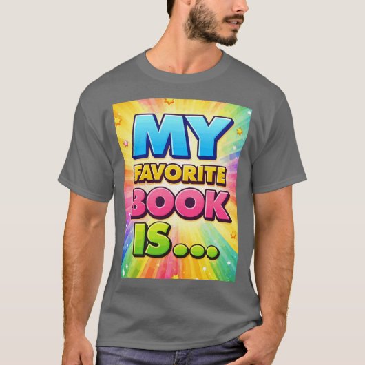 私のお気に入りの本は Tシャツ (正面)