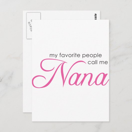 私のお気に入りの民はナナと呼ぶ ポストカード (正面/裏面)