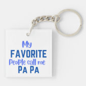 私のお気に入りの民はパ・パと呼ぶ キーホルダー (裏面)