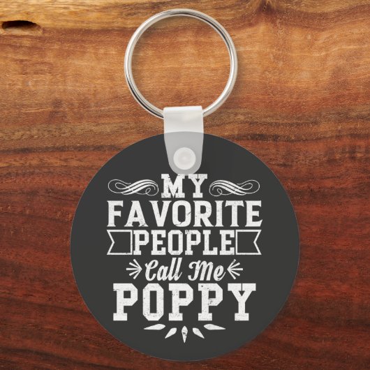 私のお気に入りの民はポピー父の日の贈り物と呼ぶ キーホルダー (正面)