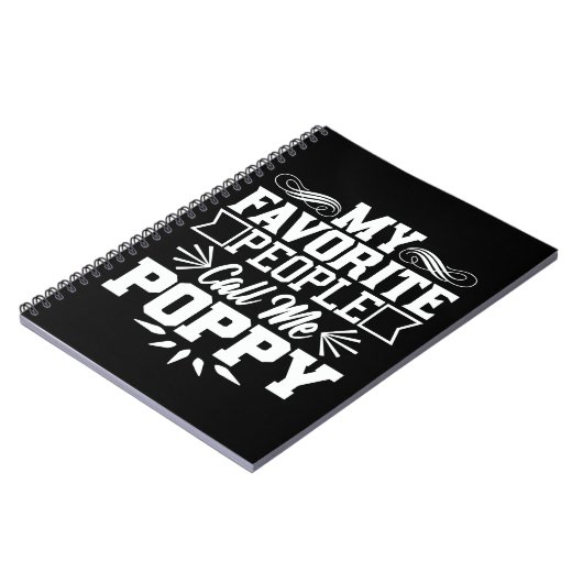 私のお気に入りの民はポピー父の日の贈り物と呼ぶ ノートブック (左側)