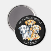 私のお気に入りの民は犬だ マグネット (正面/裏面)