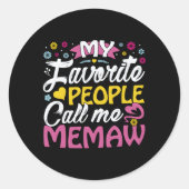 私のお気に入りの民は私をメモー・メモーと呼ぶ ラウンドシール (正面)