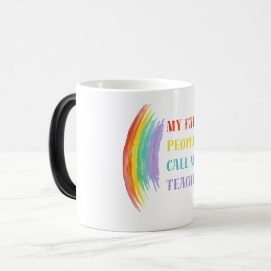 私のお気に入りの民は私を先生マグと呼ぶ | かわいいミニ モーフィングマグカップ (正面左)