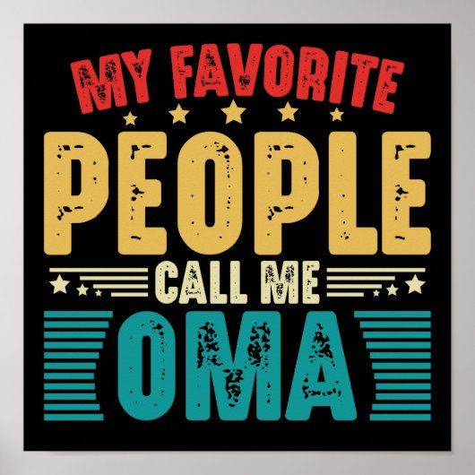 私のお気に入りの民は私を大間ヴィンテージ母の日と呼ぶ ポスター (正面)