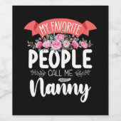 私のお気に入りの民は私を母の日と呼ぶ ワインラベル (シングルラベル)