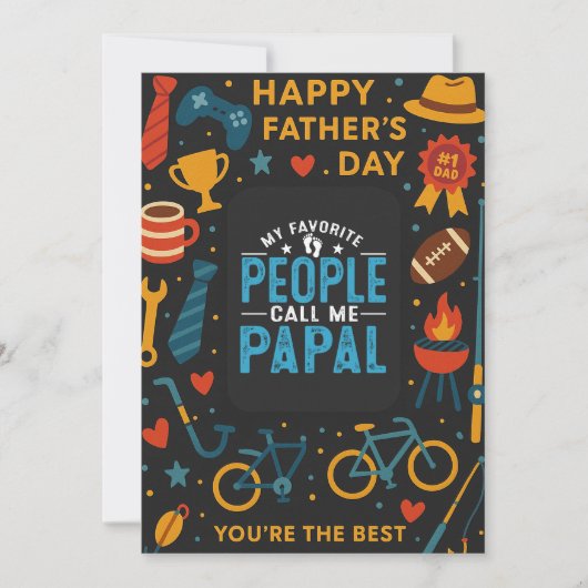 私のお気に入りの民は私を父の日の贈り物と呼ぶ 招待状 (正面)