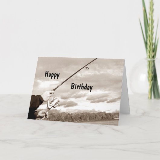 私のお気に入りの漁師は誕生日に カード (正面)