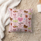 私のお気に入りの物はピンクに引お洒落かれた クッション (ブランケット)