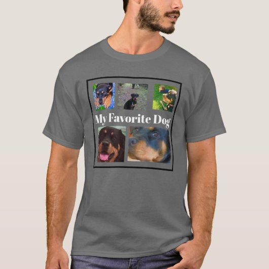 私のお気に入りの犬が自分の6位のTシャツを作る Tシャツ (正面)