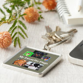 私のお気に入りの犬は自分の5つの場所を作成 キーホルダー (側面)