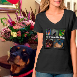 私のお気に入りの犬は自分の5写真を作成 Tシャツ