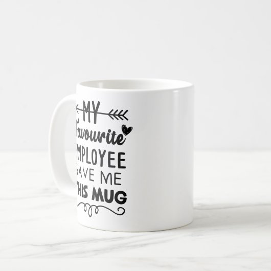 私のお気に入りの社員与えは、このマグ コーヒーマグカップ (正面左)