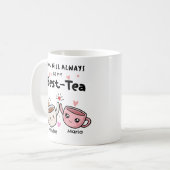 私のお気に入りの紅茶でいつもあなたを想っています コーヒーマグカップ (正面左)