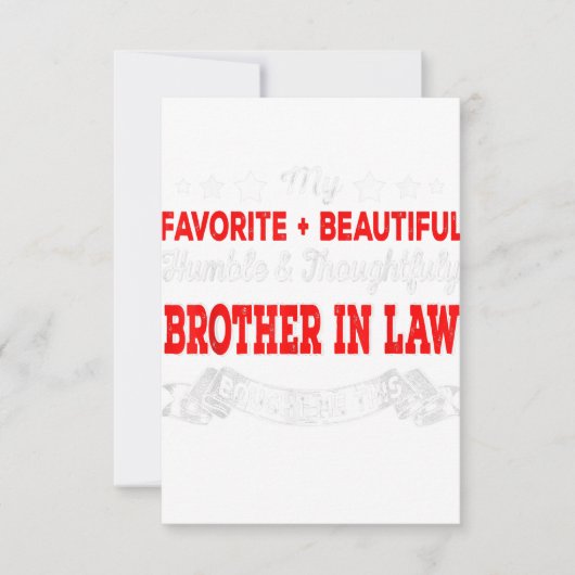 私のお気に入りの義理の美しい兄おもしろい弟 出欠カード (正面)