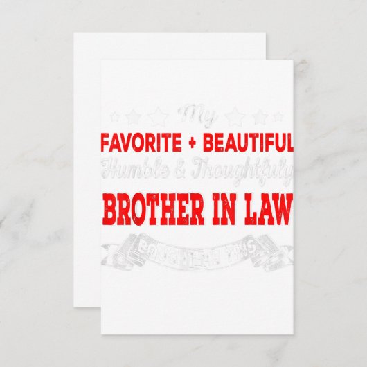 私のお気に入りの義理の美しい兄おもしろい弟 出欠カード (正面/裏面)