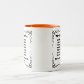 私のお気に入りの色はオレンジ ツートーンマグカップ (中央)