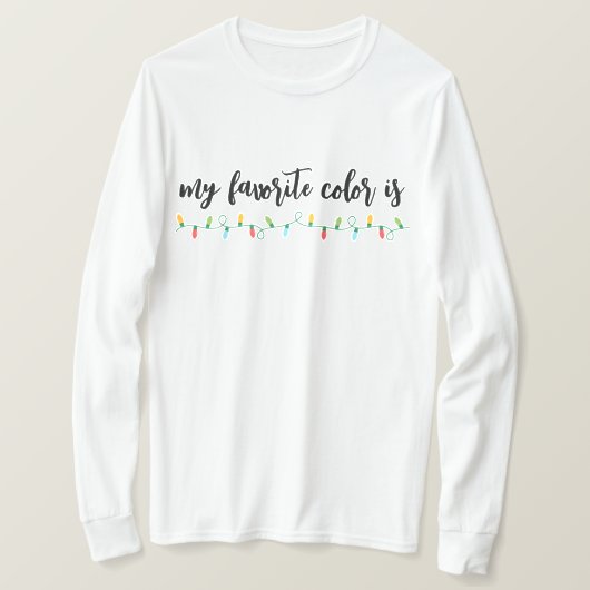 私のお気に入りの色はクリスマスユニセックスライトT士 Tシャツ (デザイン正面)